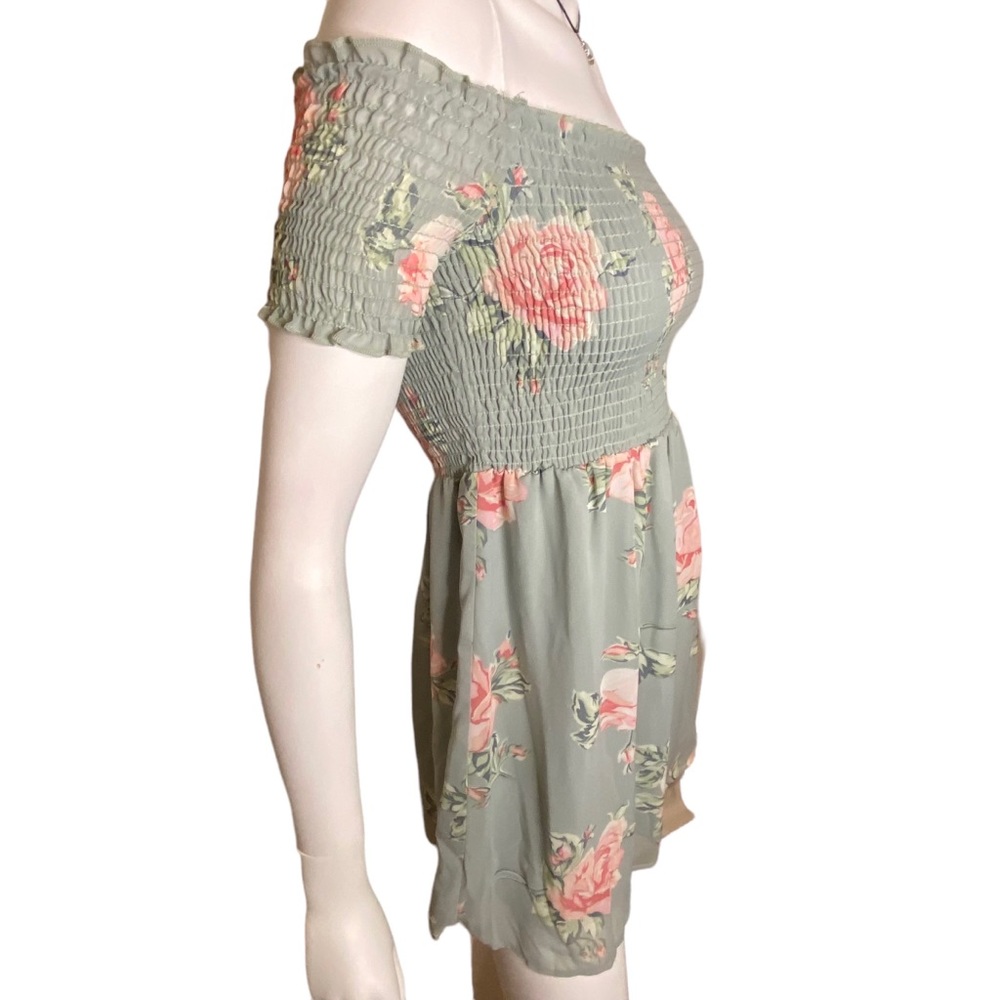 Show Me Your Mumu Women’s Medium Dolly Smocked Floral Dress in Sweetheart Sage - Picture 7 of 12